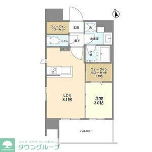 デュオフラッツ栄の物件間取画像