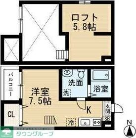 シャンティ中島(シャンティナカシマ)の物件間取画像
