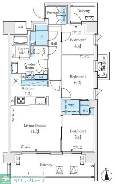 ベルヴュコート名古屋則武の物件間取画像