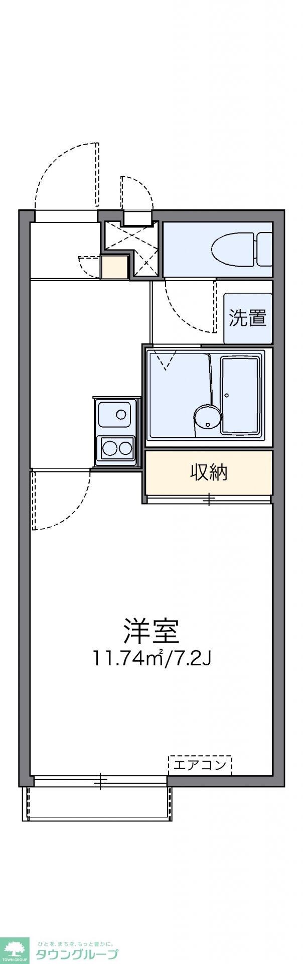 レオパレスどるちぇ志賀本通の物件間取画像
