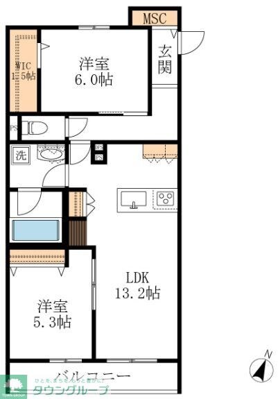 Precious西山元町の物件間取画像