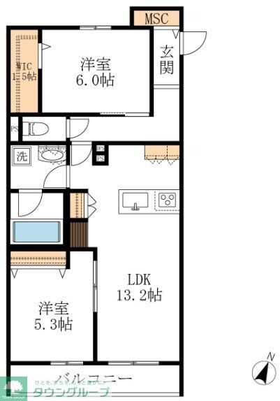 Precious西山元町の物件間取画像