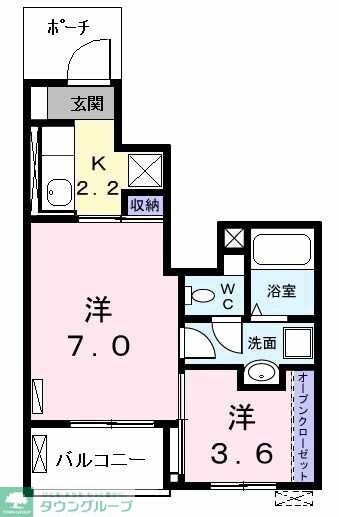 モデッサ芳野Sの物件間取画像