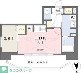 プレサンスロジェ車道駅前NORTHの物件間取画像