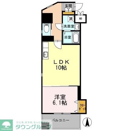 カスタリア志賀本通の物件間取画像