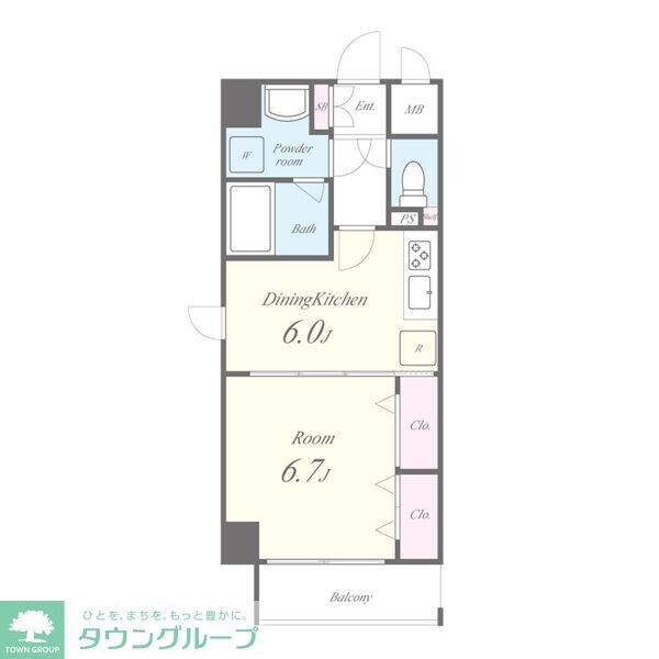 グリーンコート亀島の物件間取画像