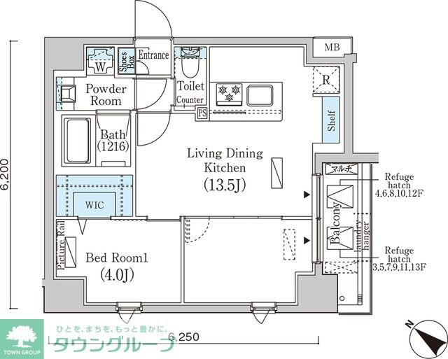 フルハウス赤羽の物件間取画像
