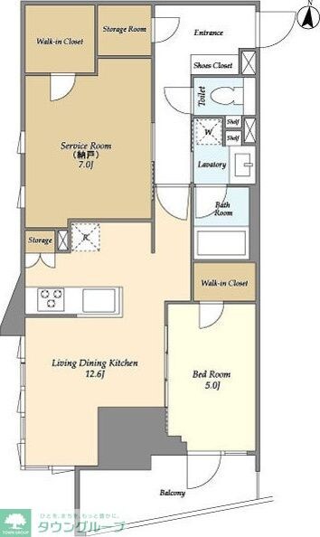 LaSante文京千駄木の物件間取画像