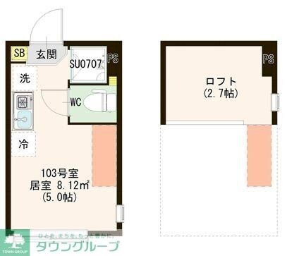 ハーモニーテラス仲宿Vの物件間取画像