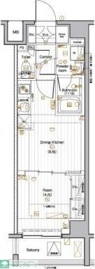 PREMIUMCUBE池袋本町の物件間取画像