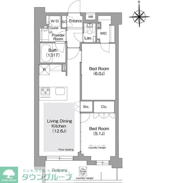 コンフォリア・リヴ文京護国寺の物件間取画像