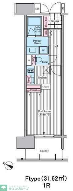 クロスレジデンス東十条の物件間取画像