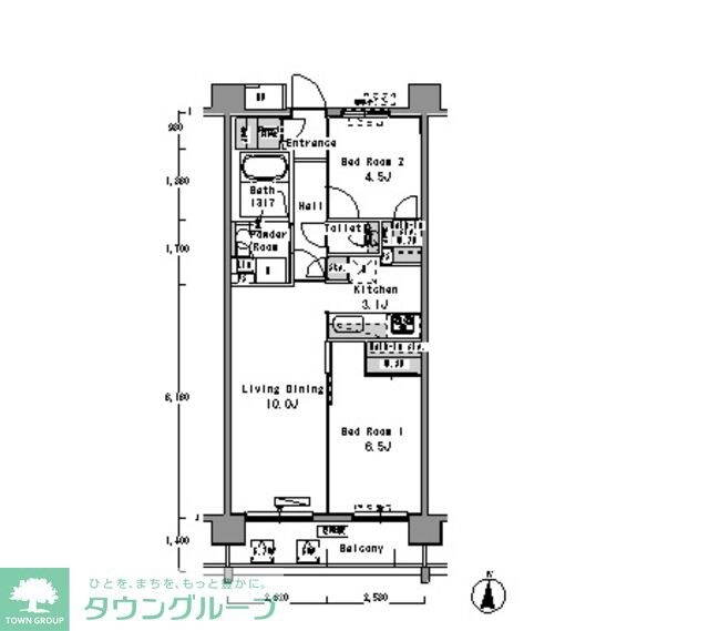 パークアクシス滝野川の物件間取画像