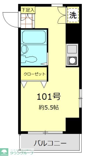 コーポ数納の物件間取画像