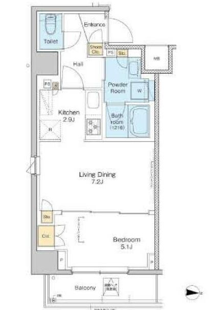 プラウドフラット本所吾妻橋の物件間取画像