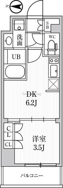 シーズンフラッツ住吉の物件間取画像