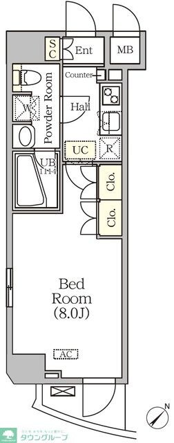 アジールコート門前仲町の物件間取画像