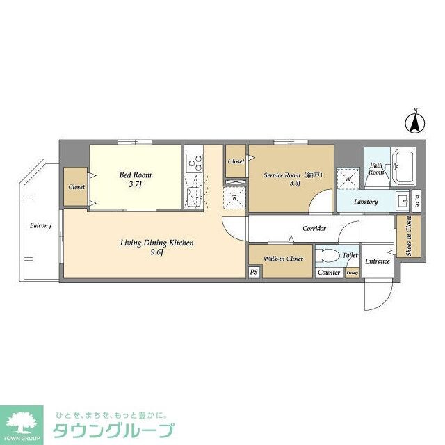 グランエール森下WESTの物件間取画像