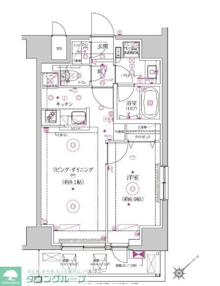 RELUXIA東向島の物件間取画像