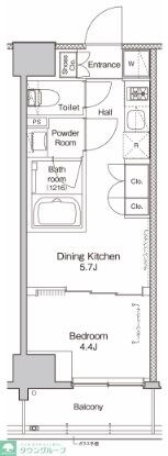 プラウドフラット浅草ディアージュの物件間取画像