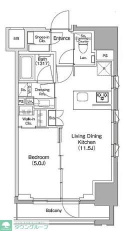 ザ・パークハビオ新御徒町の物件間取画像