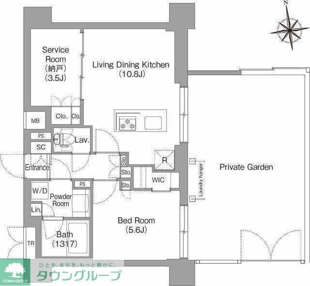コンフォリア・リヴ西大島SOUTHの物件間取画像