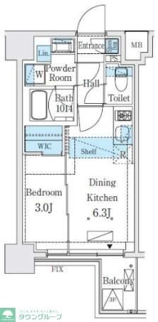 リビオメゾン新大橋の物件間取画像