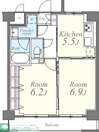 ヒルフォート常盤の物件間取画像