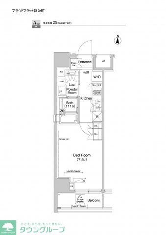 プラウドフラット錦糸町の物件間取画像
