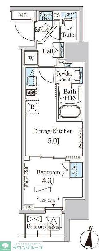 パークアクシス森下の物件間取画像