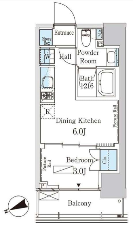 パークアクシス芝浦キャナルの物件間取画像