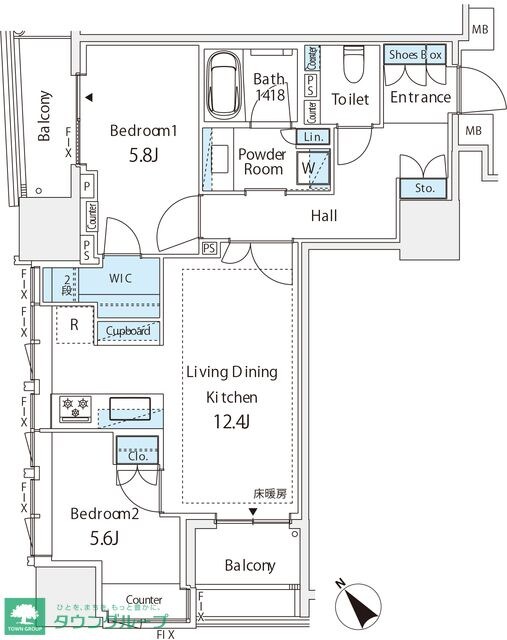 ミレアコート銀座プレミアの物件間取画像