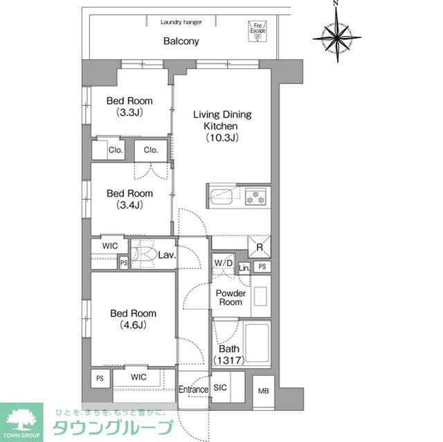 コンフォリア・リヴ大森西の物件間取画像