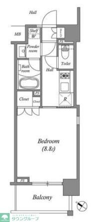 ザ・レジデンス赤坂檜町の物件間取画像