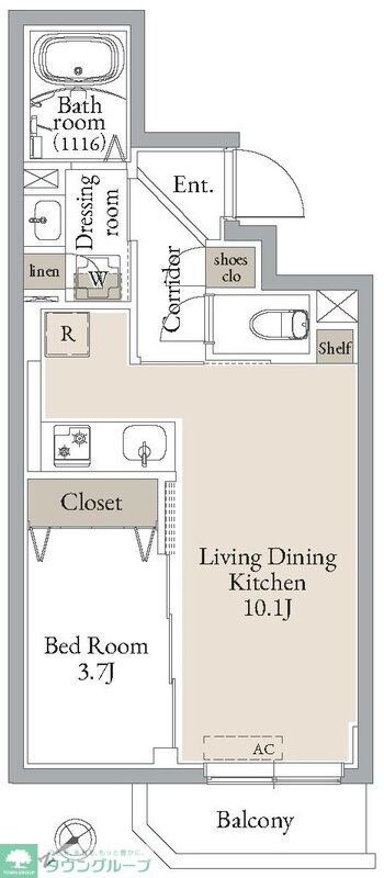 ルネサンスコート門前仲町の物件間取画像
