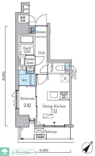 リビオメゾン日本橋浜町公園の物件間取画像