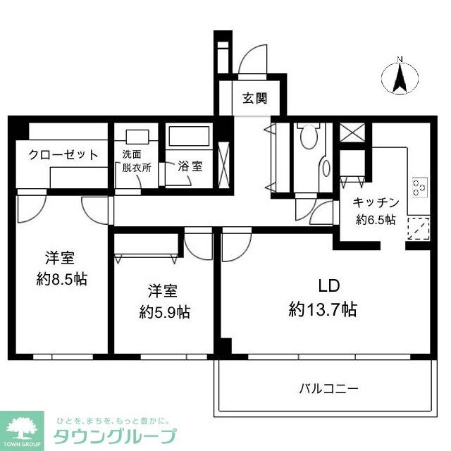ブルグ池田山の物件間取画像