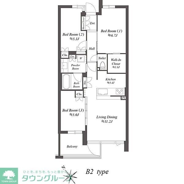 ザ・ケンジントン・レジデンス上池台の物件間取画像