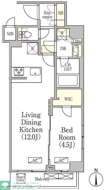 アジールコート品川中延サウスの物件間取画像