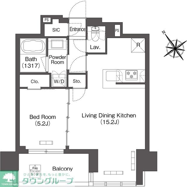 コンフォリア芝浦MOKUの物件間取画像