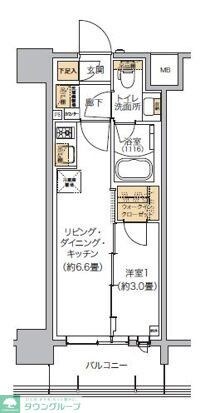 リビオメゾン芝浦の物件間取画像