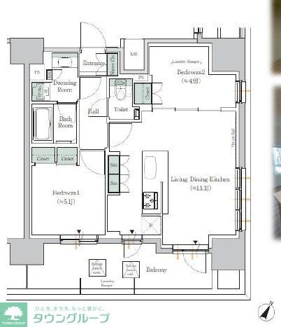 ONE ROOF RESIDENCE TAMACHIの物件間取画像