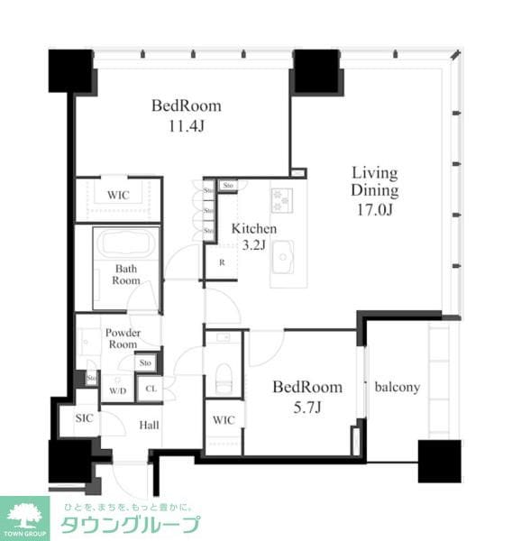 白金ザ・スカイEastの物件間取画像