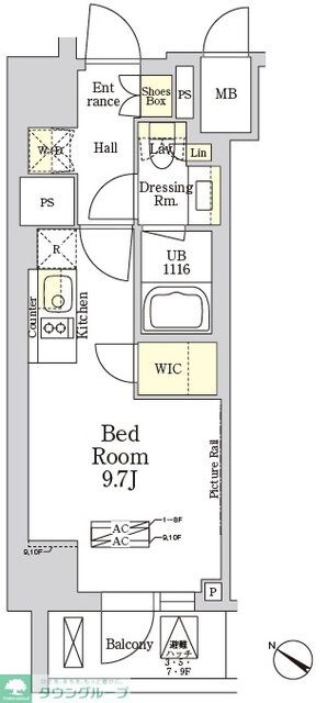 THE CLASS MINAMIAZABUの物件間取画像