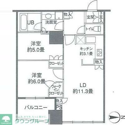 カスタリアタワー品川シーサイドの物件間取画像