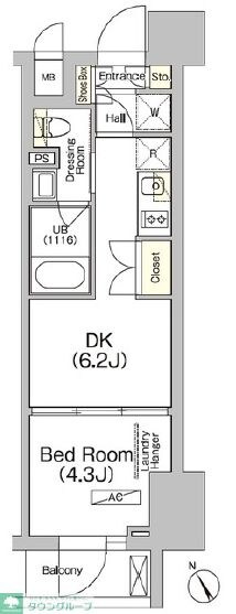 JPnoie門前仲町の物件間取画像