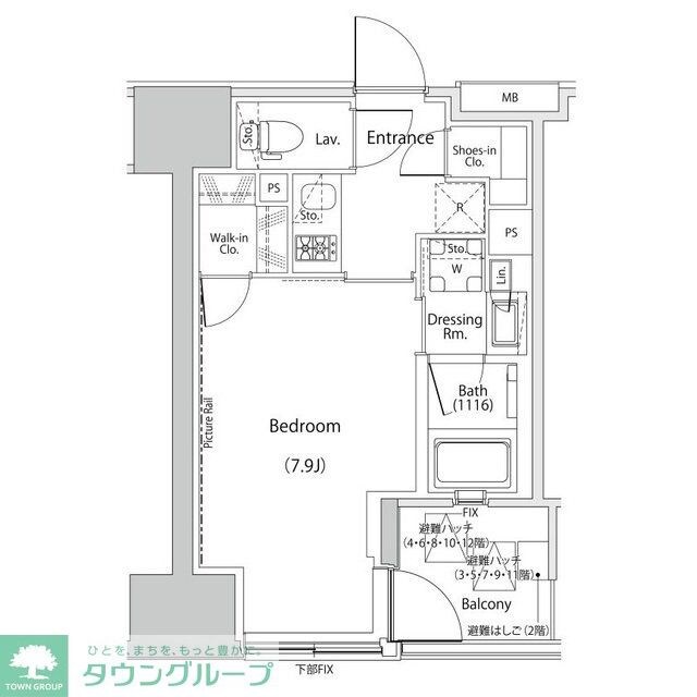 ザ・パークハビオ人形町レジデンスの物件間取画像