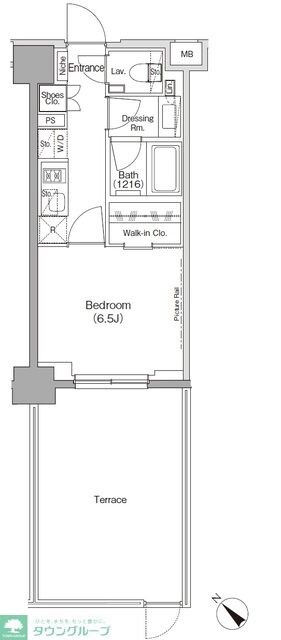 ザ・パークハビオ月島フロントの物件間取画像