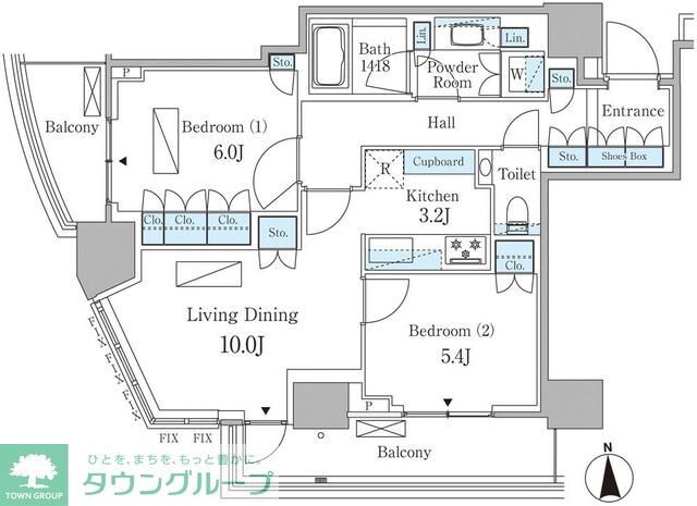 パークコート乃木坂ザタワーの物件間取画像