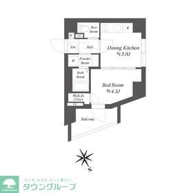 ブランシエスタ品川大井町パークエッジの物件間取画像